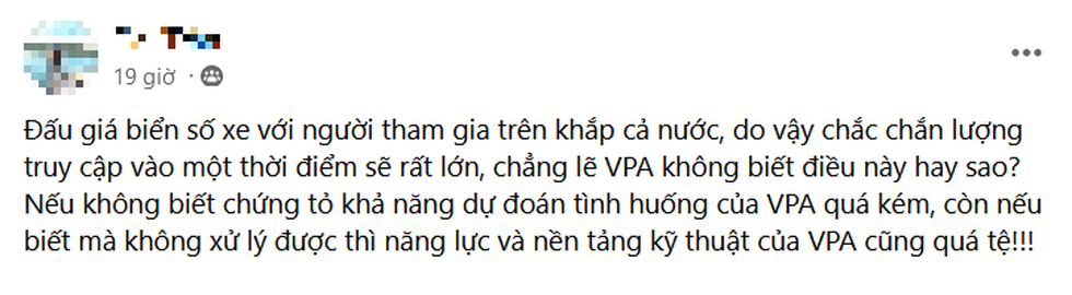 Một cư dân mạng bày tỏ sự bức xúc trên nhóm Facebook chuyên về chủ đề xe ô tô (Ảnh chụp màn hình). Một cư dân mạng bày tỏ sự bức xúc trên nhóm Facebook chuyên về chủ đề xe ô tô (Ảnh chụp màn hình).