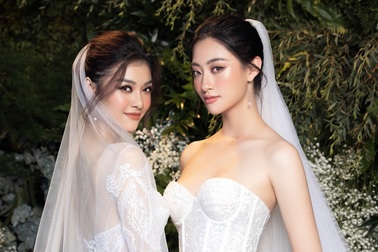 Hoa hậu Lương Thuỳ Linh và Á hậu Kiều Loan bất ngờ hoá "cô dâu"