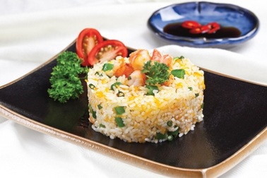 Cơm rang tôm bí đỏ