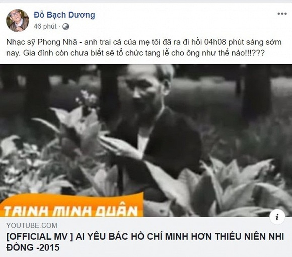 Tác giả “Ai yêu Bác Hồ Chí Minh hơn thiếu niên nhi đồng” qua đời - 1 Tác giả “Ai yêu Bác Hồ Chí Minh hơn thiếu niên nhi đồng” qua đời - 1