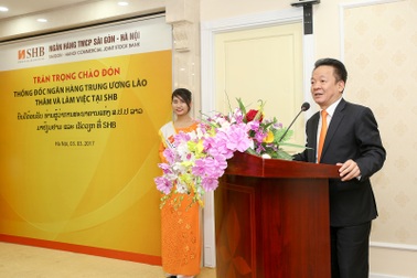 Thống đốc Ngân hàng Trung ương Lào thăm và làm việc tại SHB