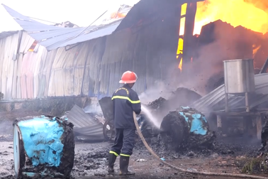 5.000 m2 nhà xưởng công ty giấy cháy rụi