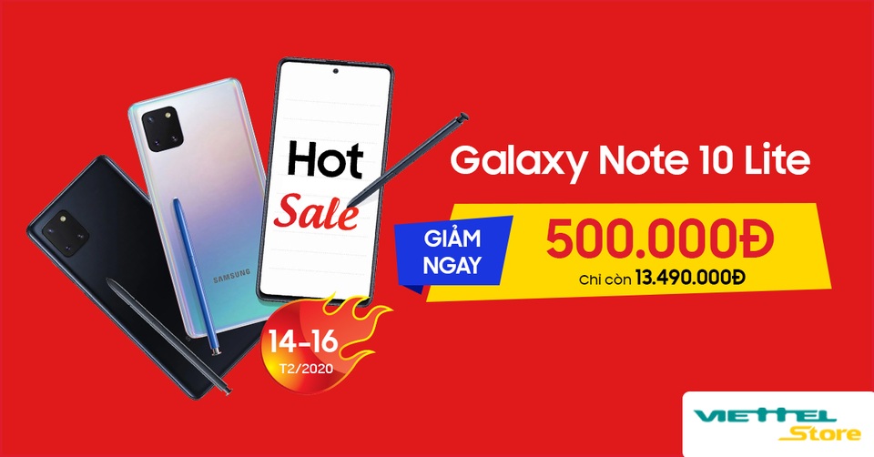 Giảm ngay 500.000 đồng khi mua Samsung Galaxy Note 10 Lite tại Viettel Store - 5 Giảm ngay 500.000 đồng khi mua Samsung Galaxy Note 10 Lite tại Viettel Store - 5