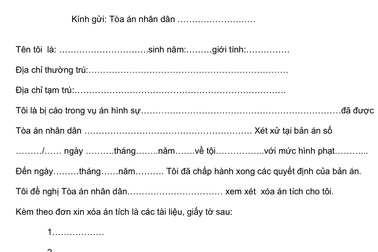 Làm thế nào để được xóa án tích trong lý lịch tư pháp?