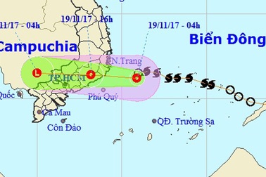Bão số 14 đã suy yếu thành áp thấp nhiệt đới