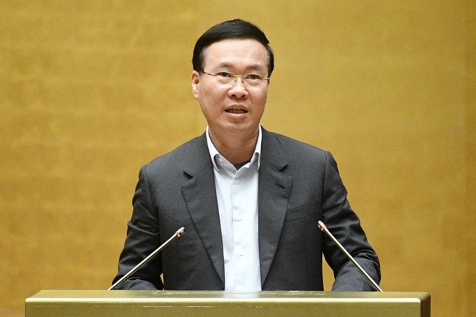 Ủy viên Bộ Chính trị, Thường trực Ban Bí thư Võ Văn Thưởng phát biểu Kết luận và chỉ đạo Hội nghị. 