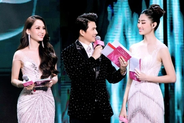 MC Vũ Mạnh Cường và Hoa hậu Lương Thùy Linh hội ngộ ở Giải Cống hiến 2023