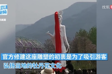 Trung Quốc: Tượng tiên nữ làm trong 1 tháng tốn 270 triệu đồng bị "chê xấu"