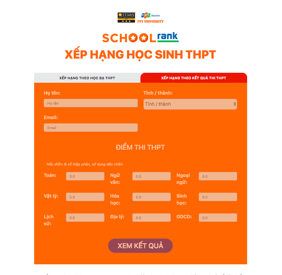 ĐH FPT ra mắt trang SchoolRank xếp hạng học sinh phổ thông toàn quốc - 1 ĐH FPT ra mắt trang SchoolRank xếp hạng học sinh phổ thông toàn quốc - 1