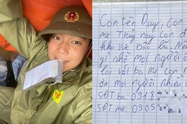 Lời nhắn của nam sinh khi đi cứu trợ gây sốt: “Có gì đưa con về với ba mẹ”