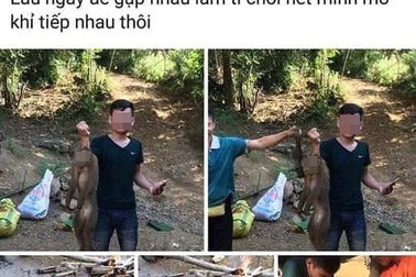 Công an làm việc với thanh niên khoe ảnh giết khỉ hoang dã trên Facebook