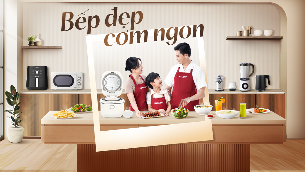 シャープなキッチンセット:料理が義務ではなく、毎日の楽しみになるとき - 5 Trọn bộ bếp Sharp: Khi bếp núc không còn là nghĩa vụ, mà là niềm vui mỗi ngày - 5