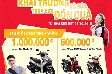 Honda Việt Nam khuyến mãi lớn nhân dịp năm học mới