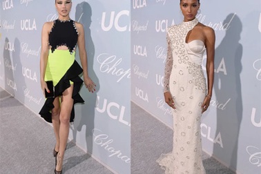 Adriana Lima khoe chân dài bên các đồng nghiệp