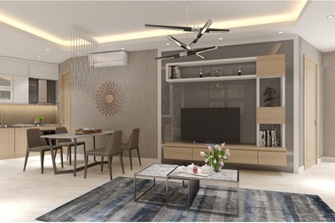 Thiết kế ấn tượng tại căn hộ panorama dự án VC2 Golden Heart