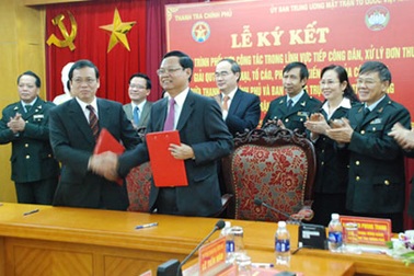 Thanh tra Chính phủ phối hợp với MTTQ giải quyết đơn thư tố cáo của công dân