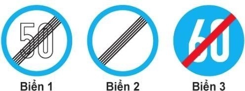 Trong các biển dưới đây biển nào là biển "Hết tốc độ tối thiểu"?