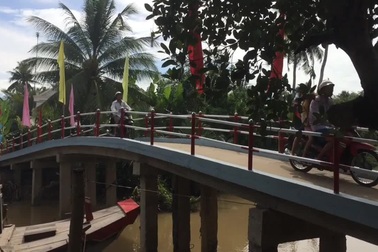 Quang cảnh khánh thành cầu Dân trí thứ 14 tại Trà Vinh