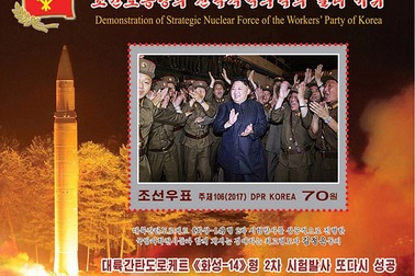Triều Tiên phát hành bộ “tem tên lửa” giữa lúc căng thẳng
