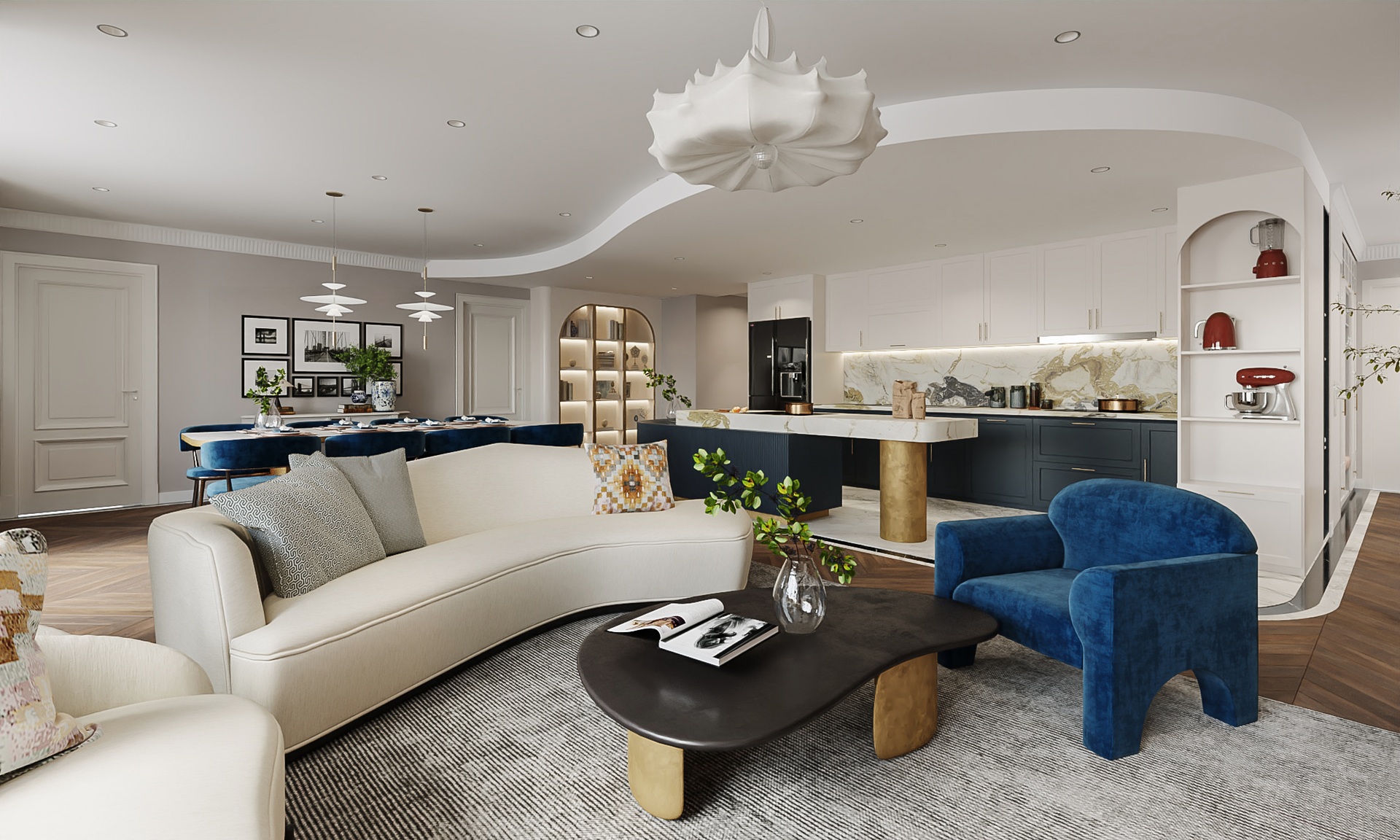 Bên trong căn hộ 240 m2 với nội thất phong cách Modern Classic, nhìn là mê - 1 Bên trong căn hộ 240 m2 với nội thất phong cách Modern Classic, nhìn là mê - 1
