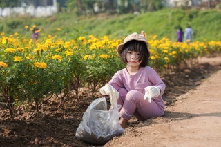 Dậy từ 3h, vượt 30km chụp ảnh "sống ảo" ở vườn hoa cúc chân cầu Long Biên - 10