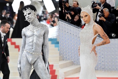 Đính đá toàn thân và loạt trang phục độc lạ hút mắt tại Met Gala