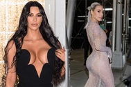 Kim Kardashian mặc váy xuyên thấu sau khi bị chê giảm cân không lành mạnh