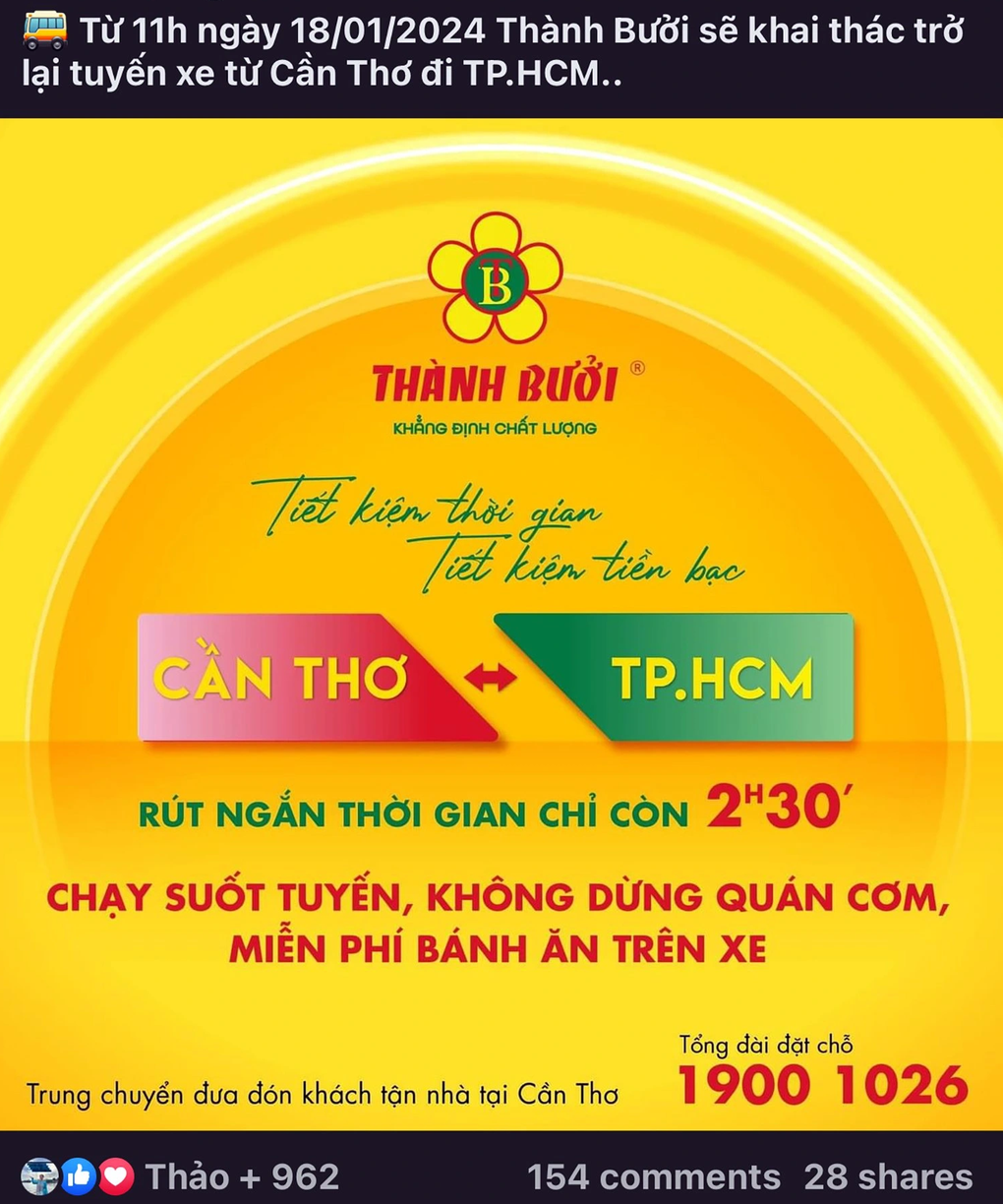 Thực hư xe Thành Bưởi hoạt động trở lại tuyến Cần Thơ - TPHCM? - 2 Thực hư xe Thành Bưởi hoạt động trở lại tuyến Cần Thơ - TPHCM? - 2