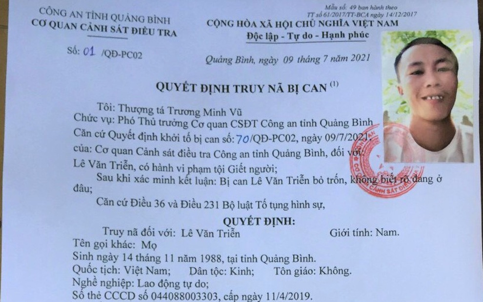 Truy nã gã con rể giết mẹ vợ rồi bỏ trốn - 1 Truy nã gã con rể giết mẹ vợ rồi bỏ trốn - 1