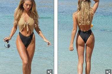 Georgia Harrison khoe dáng sexy trên biển