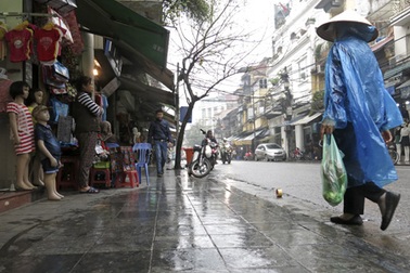 Không khí  lạnh gây mưa rải rác tại miền Bắc