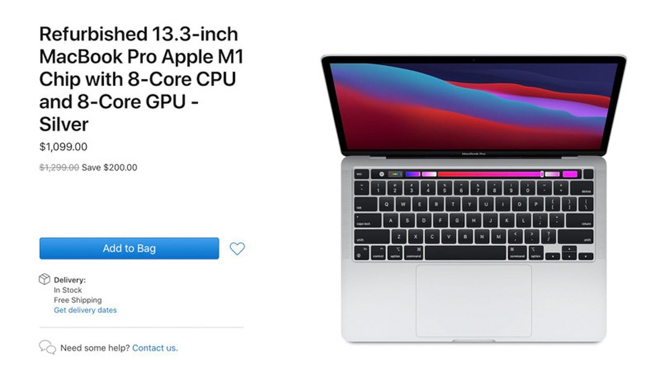 Apple mở bán MacBook Pro tân trang sử dụng chip M1 với giá rẻ - 1 Apple mở bán MacBook Pro tân trang sử dụng chip M1 với giá rẻ - 1