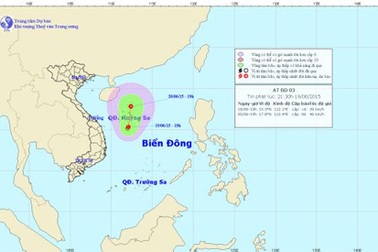 Xuất hiện vùng áp thấp trên Biển Đông