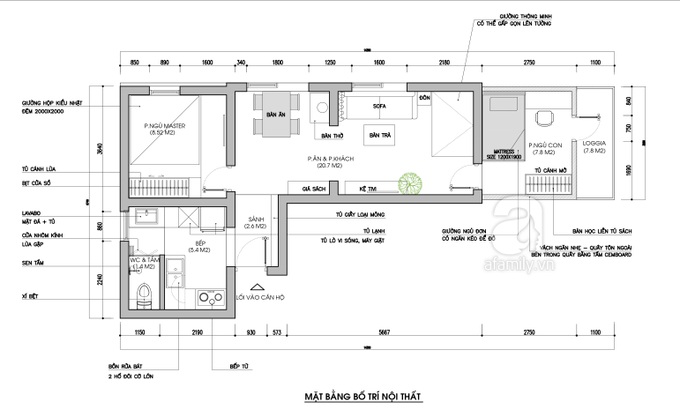 Tư vấn thiết kế cải tạo căn hộ tập thể 50m² với tổng chi phí 180 triệu đồng - Ảnh 3.