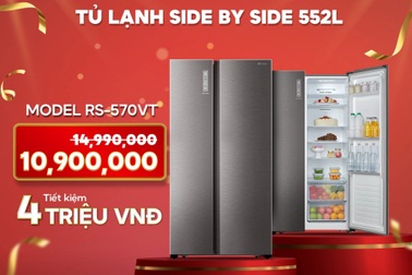 Sắm tủ lạnh side by side chỉ với 10 triệu đồng