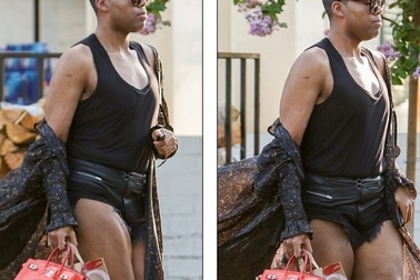 "Sao" đồng tính tự tin diện quần siêu ngắn, xách túi hàng hiệu ra phố