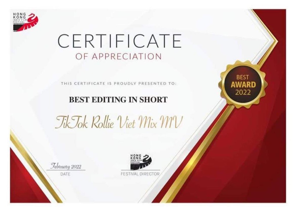 MV TikTok Rollie nhận được hàng loạt giải thưởng - 3 MV TikTok Rollie nhận được hàng loạt giải thưởng - 3