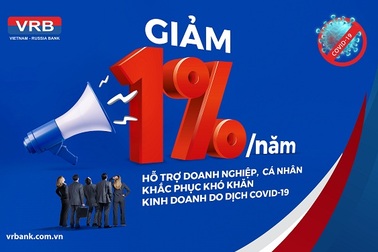 VRB giảm tới 1%/năm lãi suất hỗ trợ khách hàng mùa Covid-19