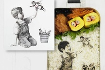 Mẹ đảm trổ tài "hô biến" cơm hộp thành tranh chân dung đẹp như kiệt tác