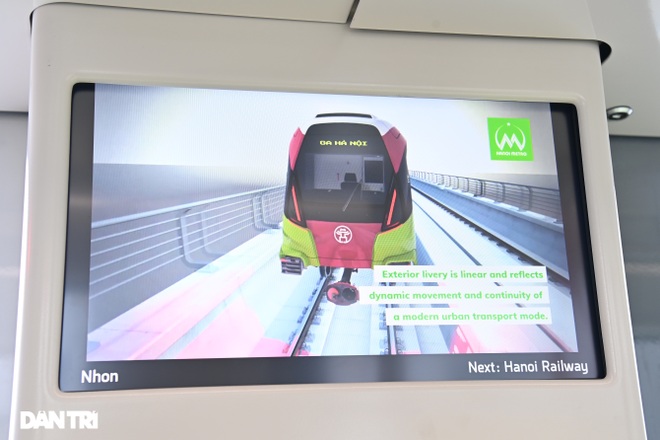 Cận cảnh bên trong đoàn tàu đầu tiên tuyến đường sắt Metro Nhổn - ga Hà Nội - 14 Cận cảnh bên trong đoàn tàu đầu tiên tuyến đường sắt Metro Nhổn - ga Hà Nội - 14