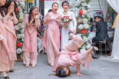 Pha ke đầu biểu diễn nhảy hiphop có một không hai ở đám cưới