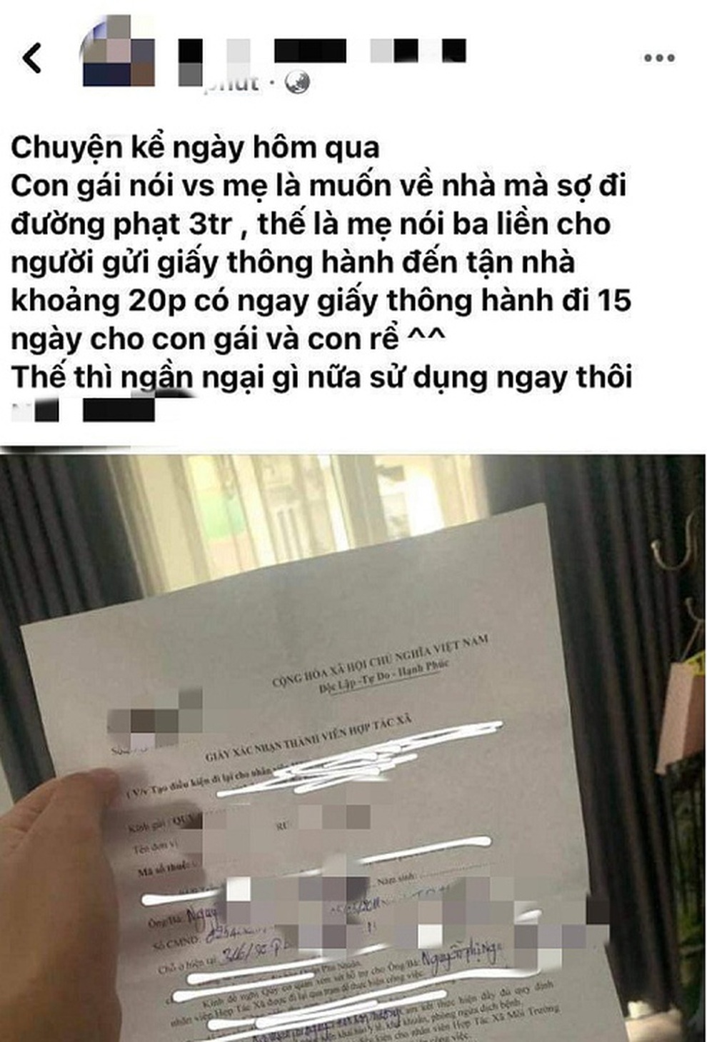 Đề xuất phạt giám đốc cấp giấy thông hành cho con gái 7,5 triệu đồng - 1 Đề xuất phạt giám đốc cấp giấy thông hành cho con gái 7,5 triệu đồng - 1
