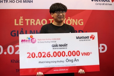 Một sinh viên trúng số 20 tỷ đồng không đeo mặt nạ
