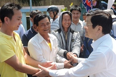 Chủ tịch nước Trương Tấn Sang thăm quê hương Hải đội Hoàng Sa