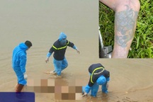 Thi thể người đàn ông có hình xăm mặt quỷ nổi trên sông Lam