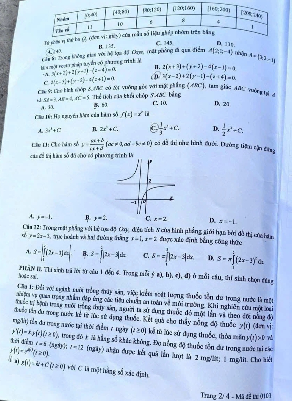 Đề toán thi tốt nghiệp THPT năm 2025 ra hướng mới - 6 Đề toán thi tốt nghiệp THPT năm 2025 ra hướng mới - 6
