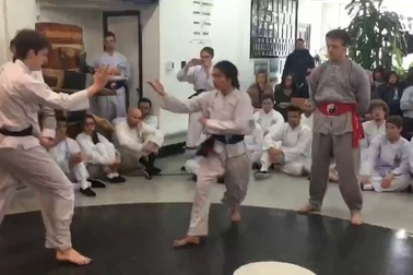 Màn biểu diễn võ thuật của con gái võ sư Vịnh Xuân Nam Anh