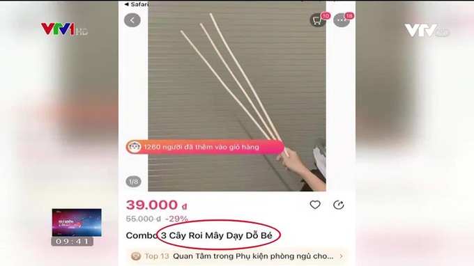 Roi mây để dạy trẻ bán công khai trên các cửa hàng thương mại điện tử.