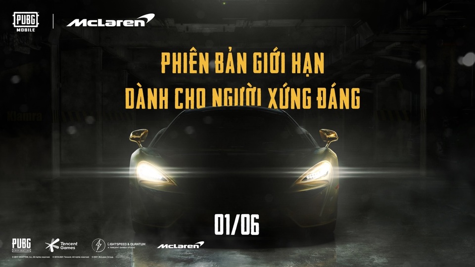 Hợp tác hãng xe MCLAREN, PUBG Mobile tung sự kiện siêu hấp dẫn làng game tháng 6 - 1 Hợp tác hãng xe MCLAREN, PUBG Mobile tung sự kiện siêu hấp dẫn làng game tháng 6 - 1