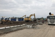 Thi công thần tốc tại tuyến đường trục phía Nam Hà Nội